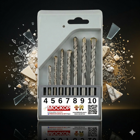 7 Parça Elmas Matkap Ucu Seti