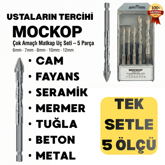 Premium Diamond Drill Bit Set – Ahşap, Metal, Çelik İçin 5'li Kırılmaz Uçlar