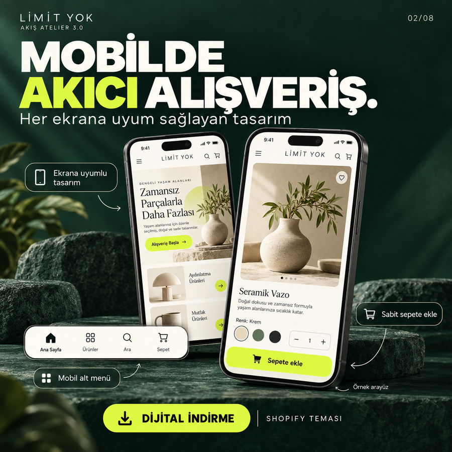 Limit Yok Akış Atelier 3.0 – Shopify Teması | Dijital İndirme