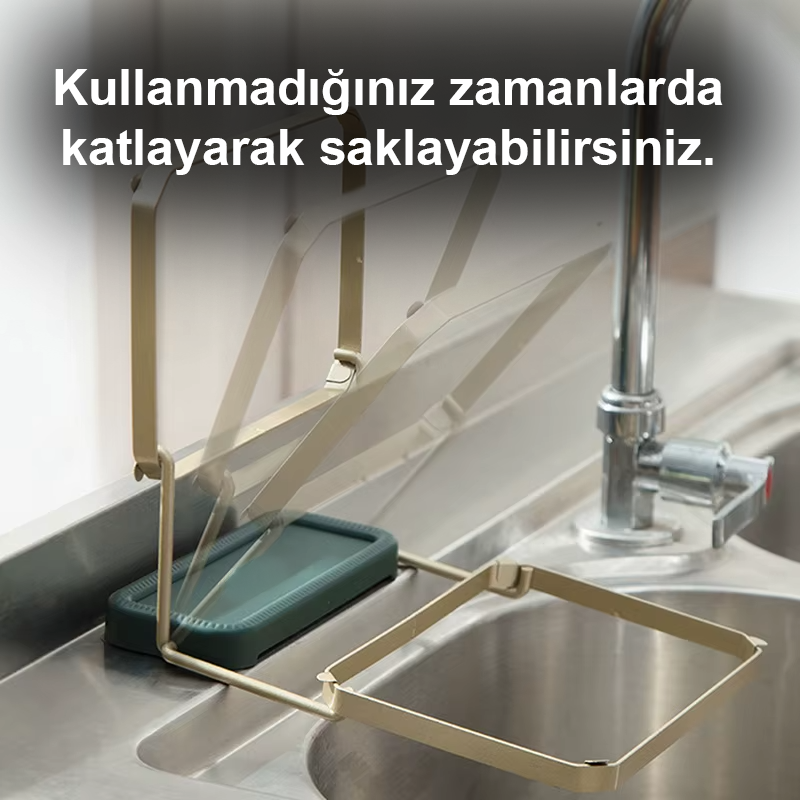 Mutfak Lavabo Katlanabilir Süzgeç | Tıkanma ve Koku Önleyici Pratik Atık Toplayıcı