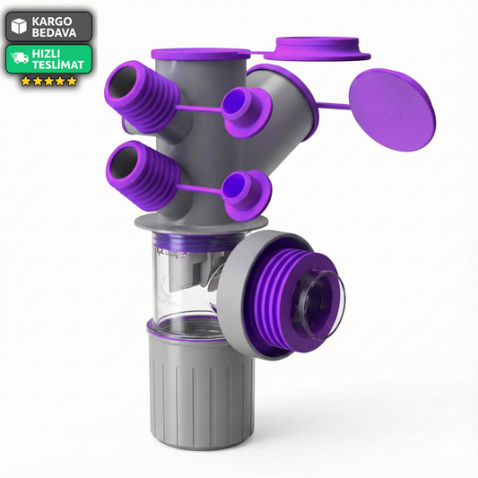 6 Girişli Tıkanmaz Mutfak & Banyo Sifonu – Koku Önleyici, Kolay Temizlenebilir