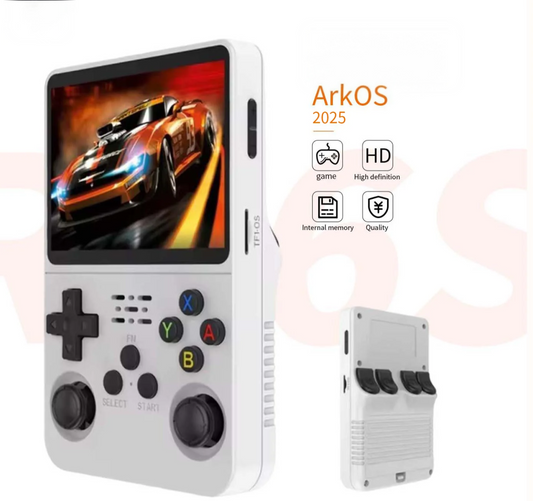2025 Retro El Tipi Oyun Konsolu – 3,5″ IPS Ekran, 128 GB Depolama, 15.000+ Oyun & Linux Video Oynatıcı